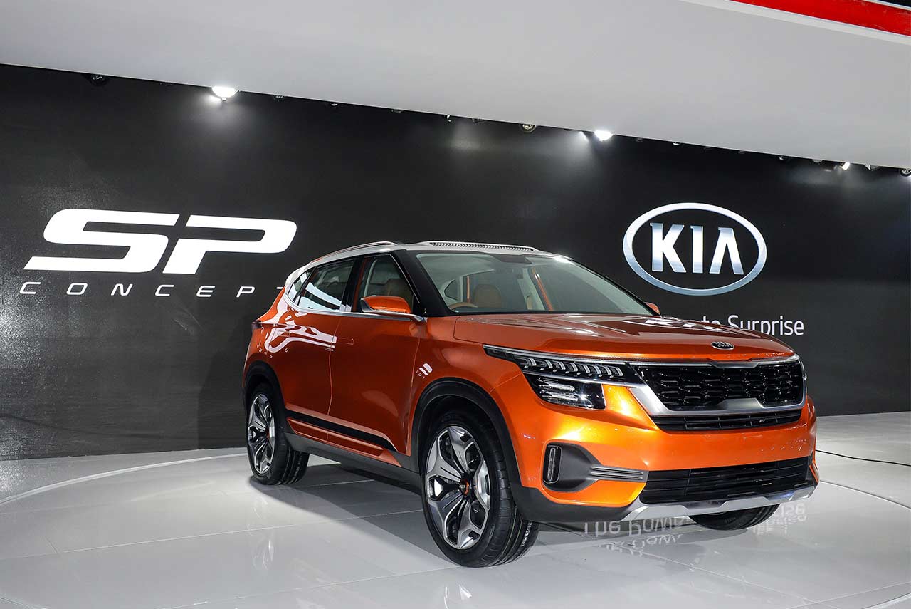 Kia SP Concept Auto Expo 2018 Front Right