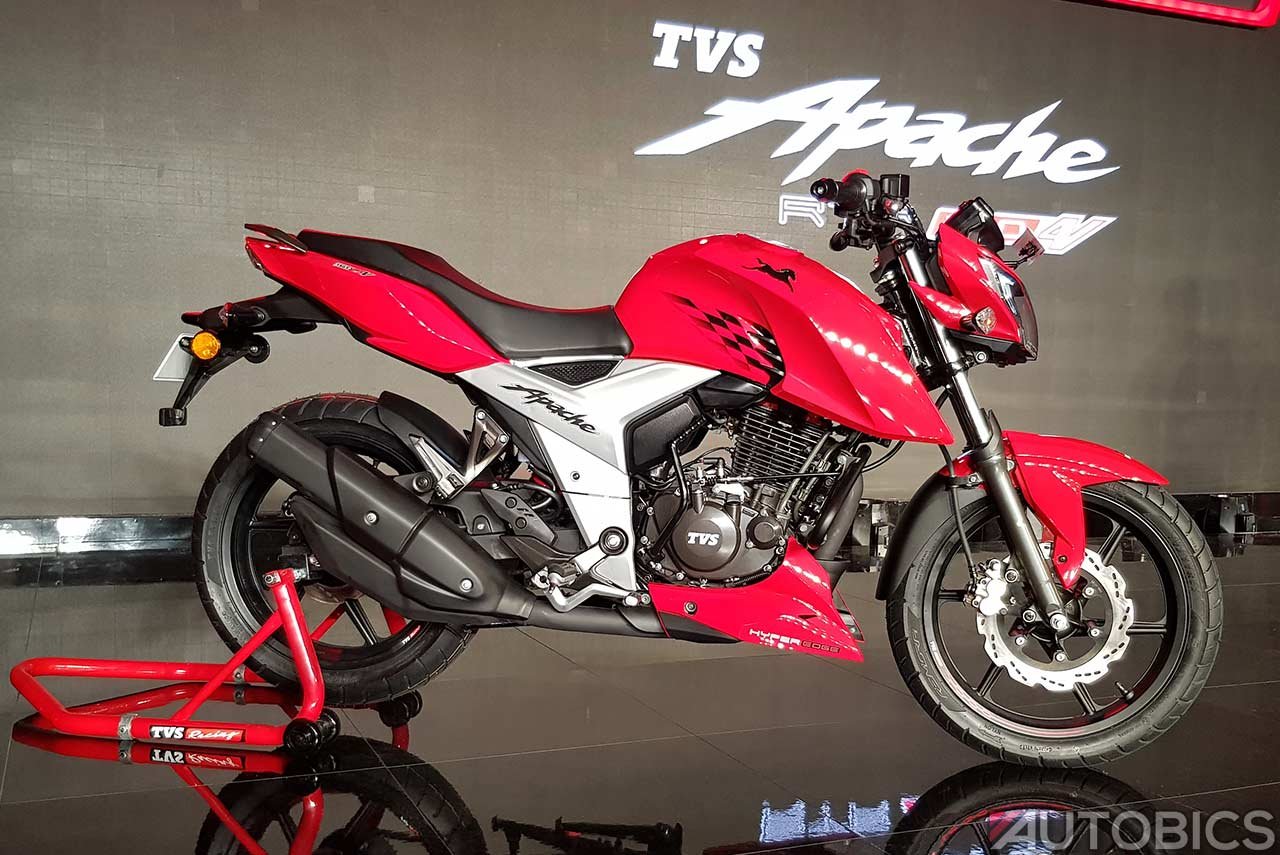 Tvs Apache Rtr 160 4v Racing Red Right Side 18 Autobics