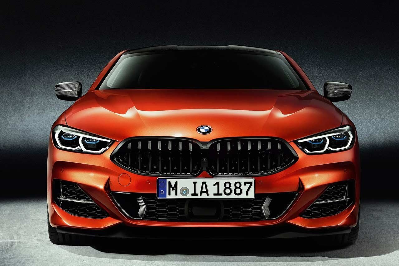 New BMW 8 Series Coupe Orange Front 2018
