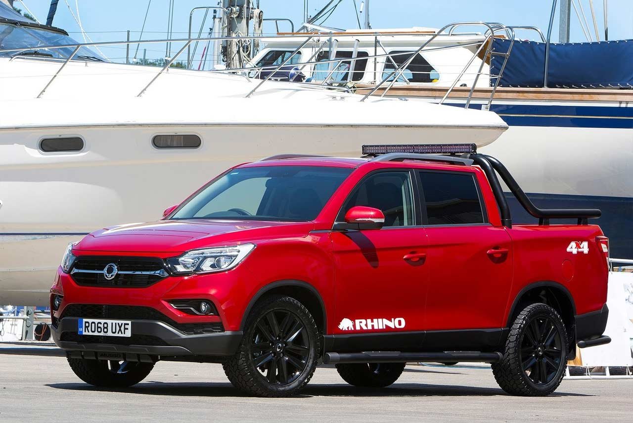 SsangYong Musso Rhino Indian Red Front Side 2018