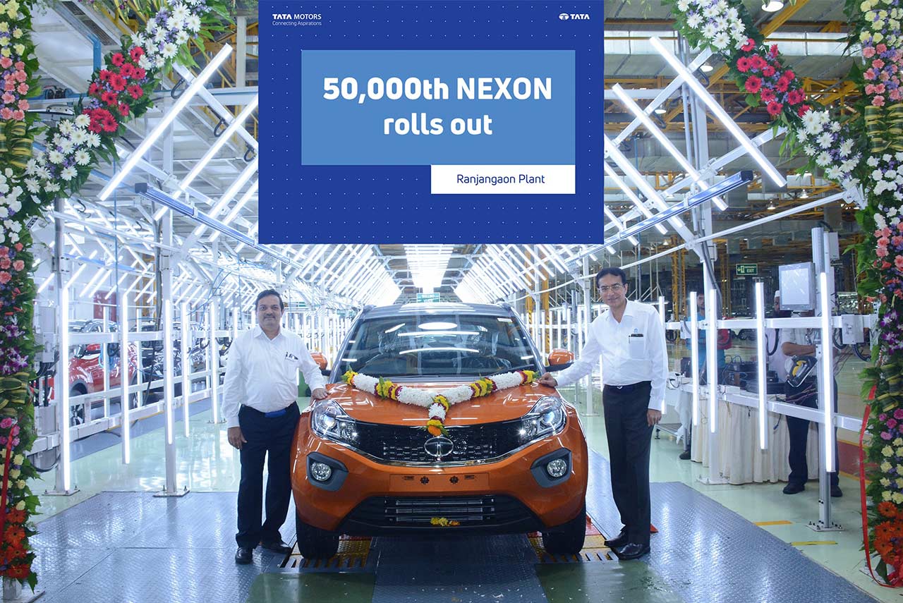 Tata Nexon 50000th unit Tata Motors factory 2018