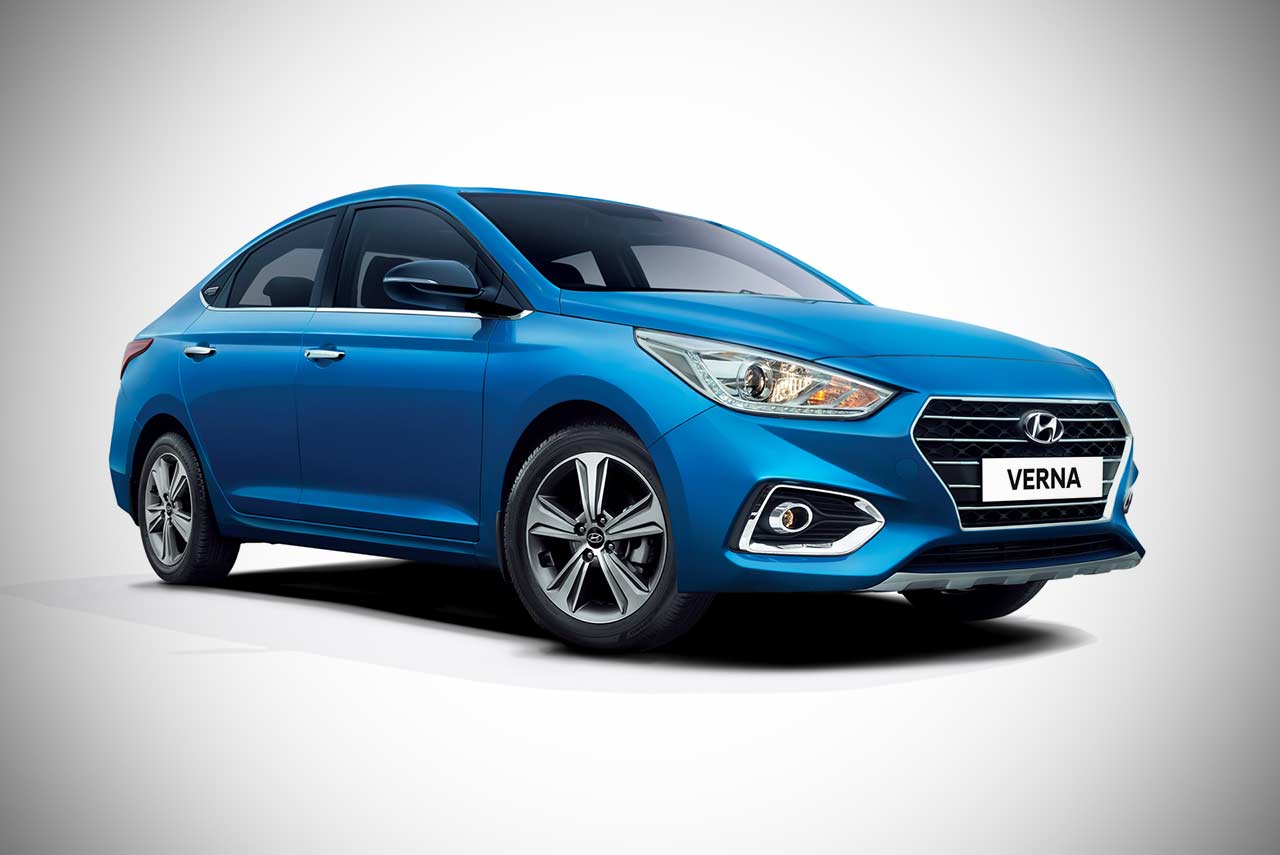 Hyundai Verna Anniversary Edition Marina Blue Front Quarter 2018