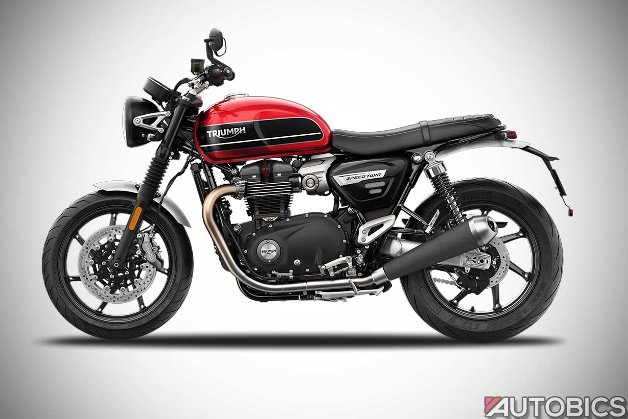 2019 Triumph Speed Twin Korosi Red and Storm Grey - AUTOBICS