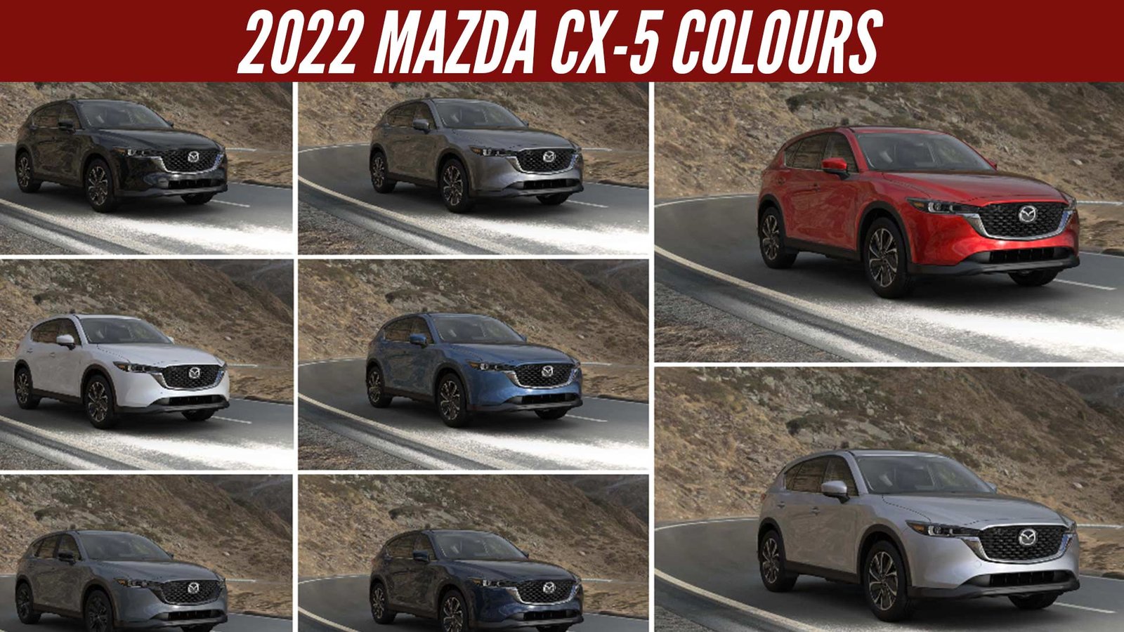 2022 Mazda CX5 SUV All Color Options Images AUTOBICS