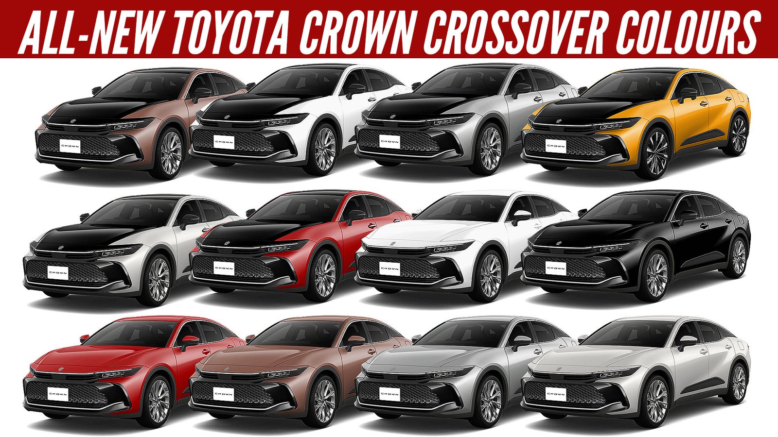 Allnew Toyota Crown Crossover (JpnSpec) All Color Options Images