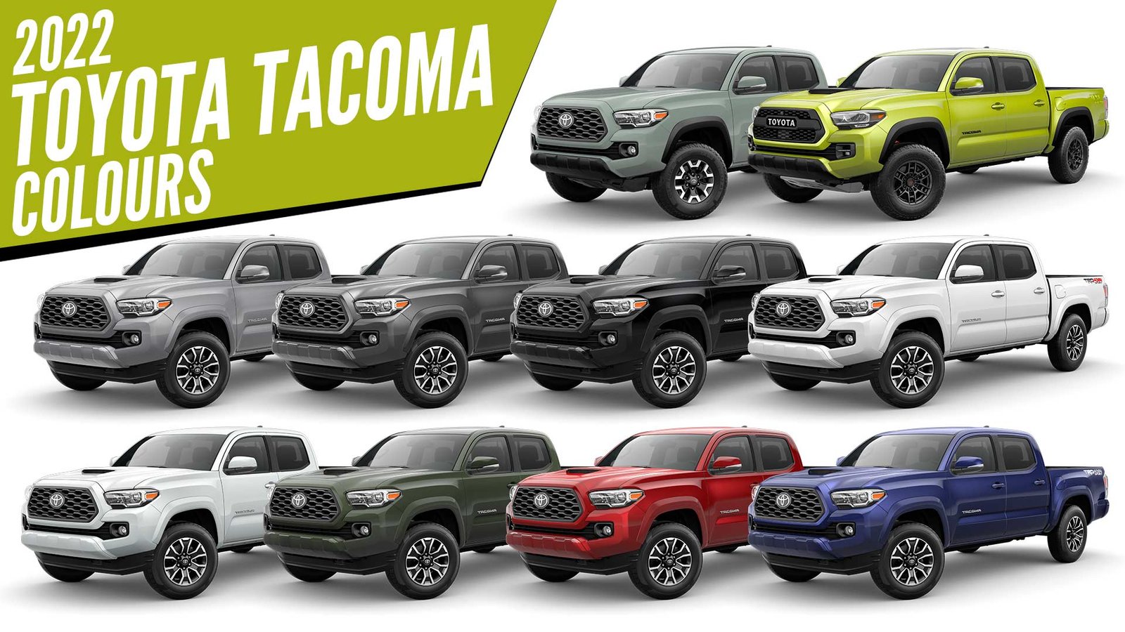 2022 Toyota Tacoma All Color Options Images Autobics