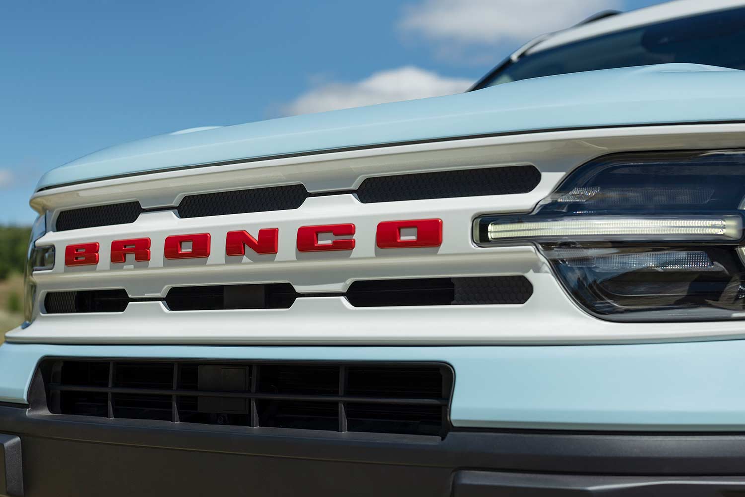 2023 Bronco White 2023 Ford Bronco Sport Heritage Edition Robin S Egg Blue White Grille Autobics