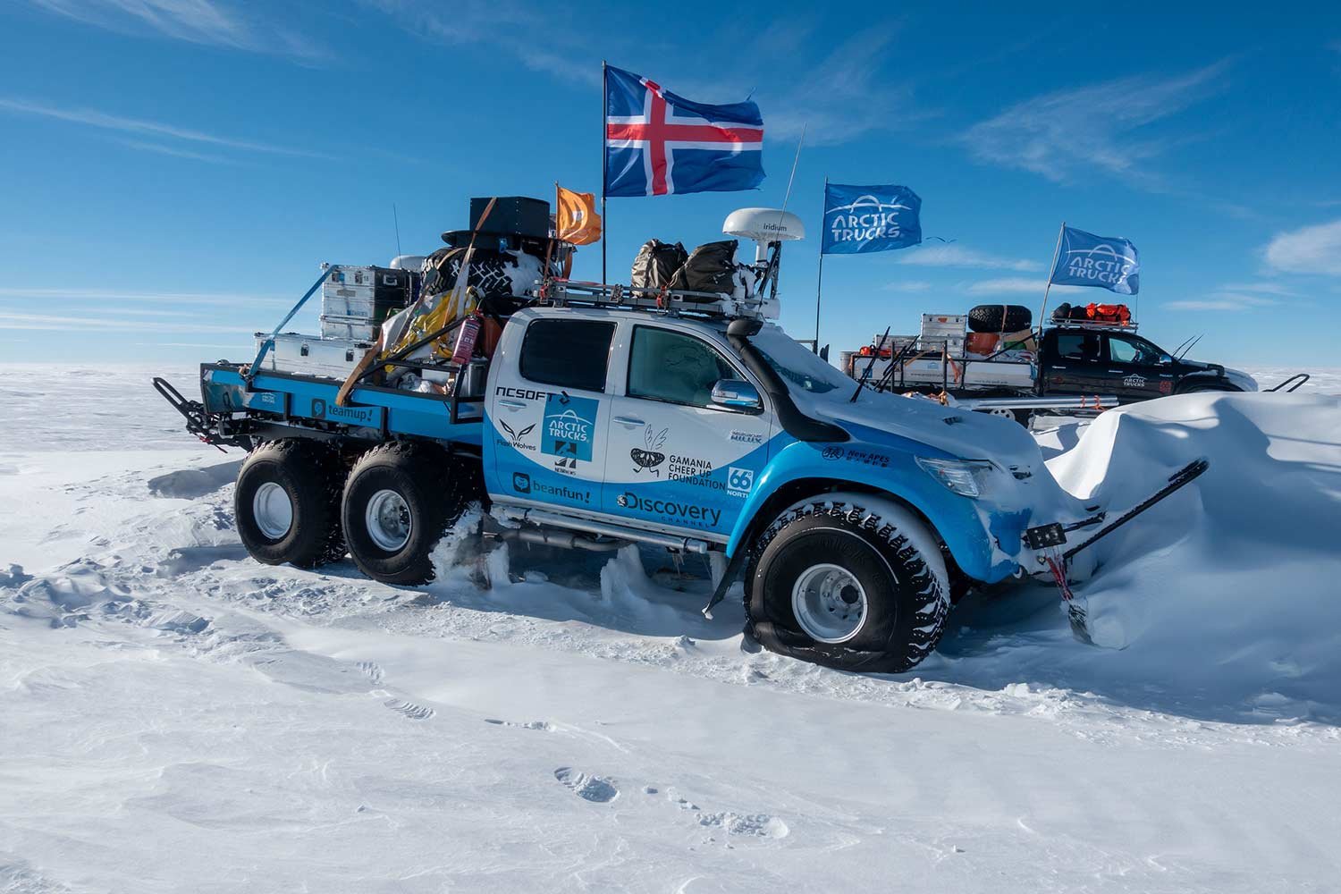 Arctic Trucks Toyota Hilux AT44 6x6 Front Quarter Snow
