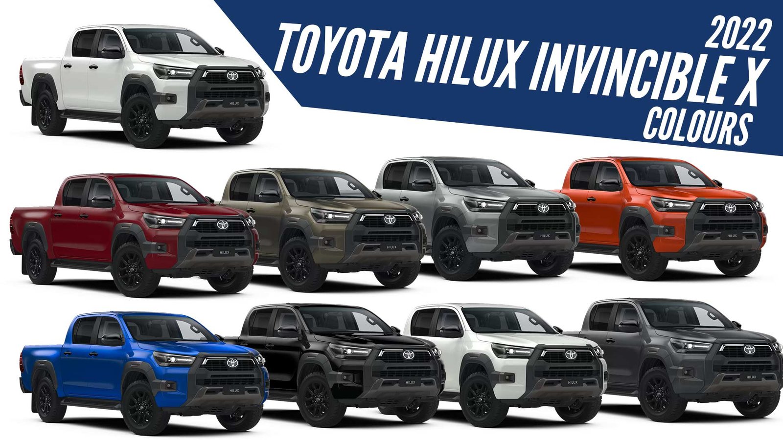 2022 Toyota Hilux Invincible X All Color Options Images AUTOBICS
