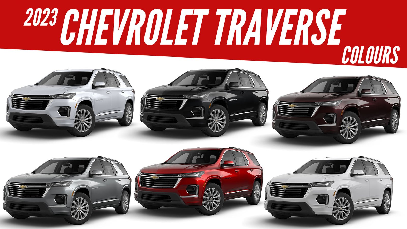 2023 Chevrolet Traverse Premier All Color Options Images AUTOBICS