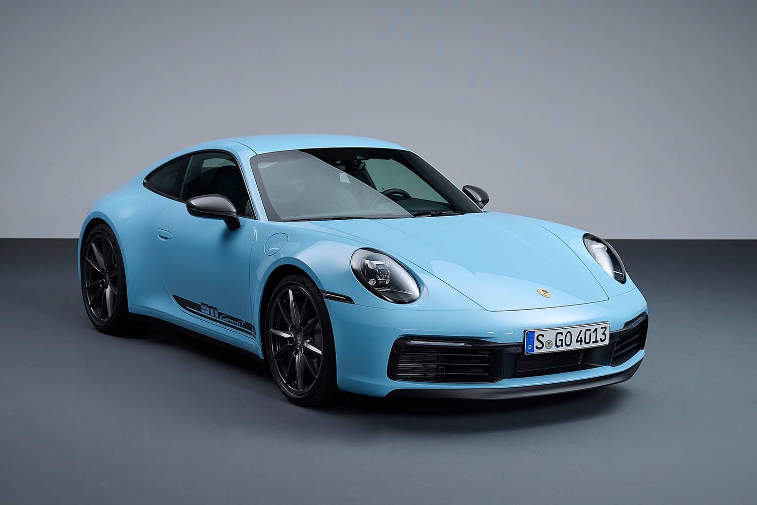 2024 Porsche 911 Carrera T Gulf Blue Front Quarter AUTOBICS