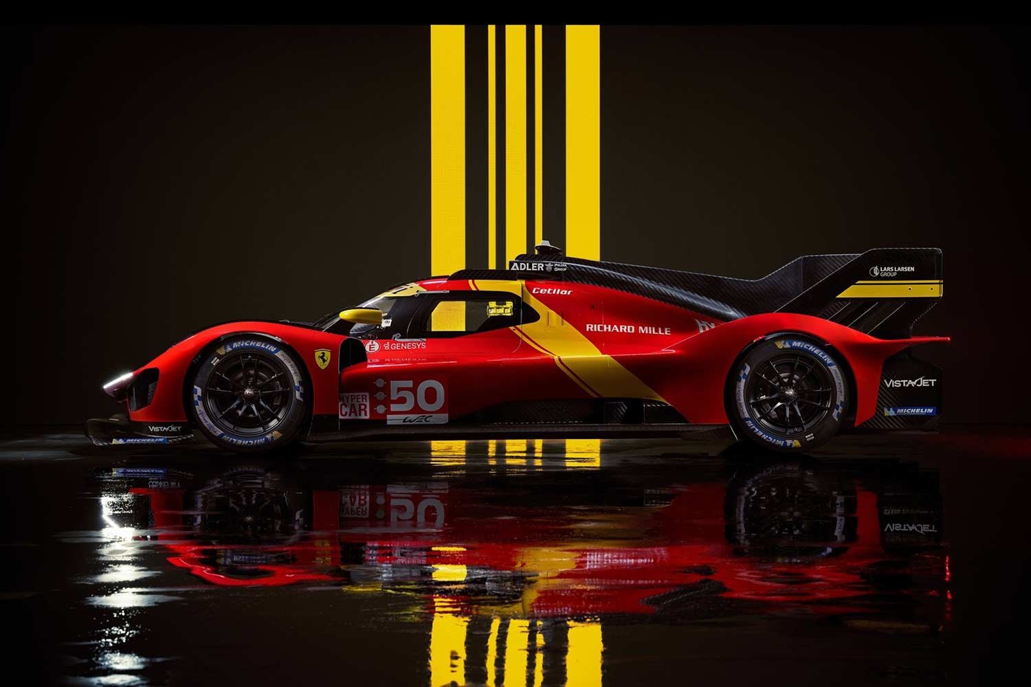 2023 Ferrari 499P Racecar Side
