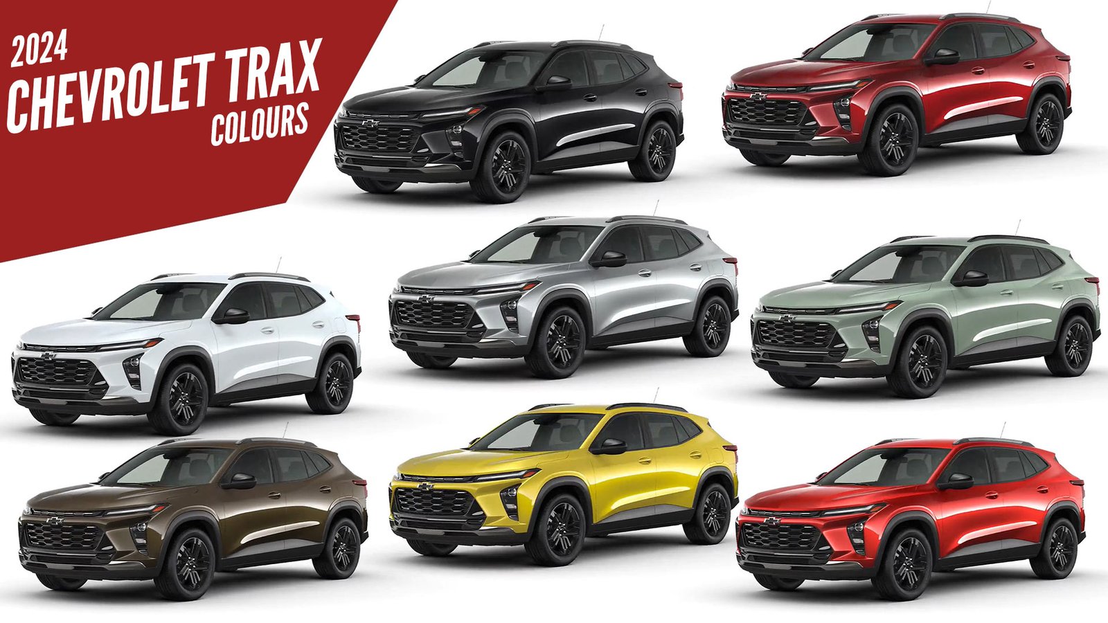 2024 Chevrolet Trax SUV – All Color Options – Images  AUTOBICS