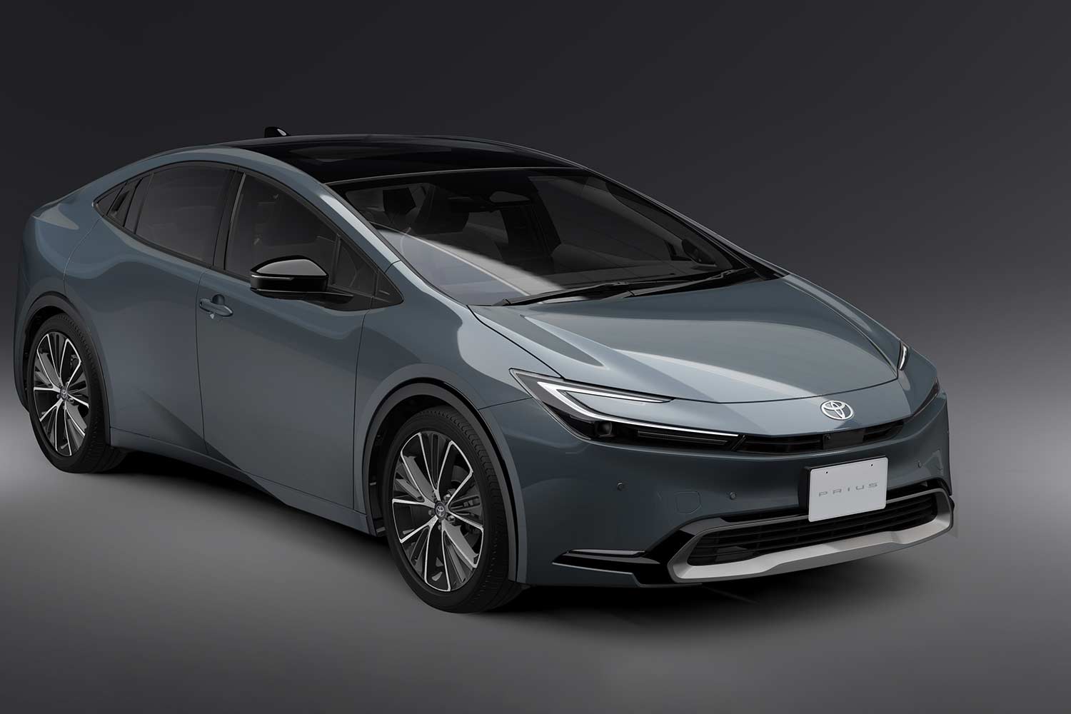 All New 2023 Toyota Prius HEV Grey Front Quarter | AUTOBICS