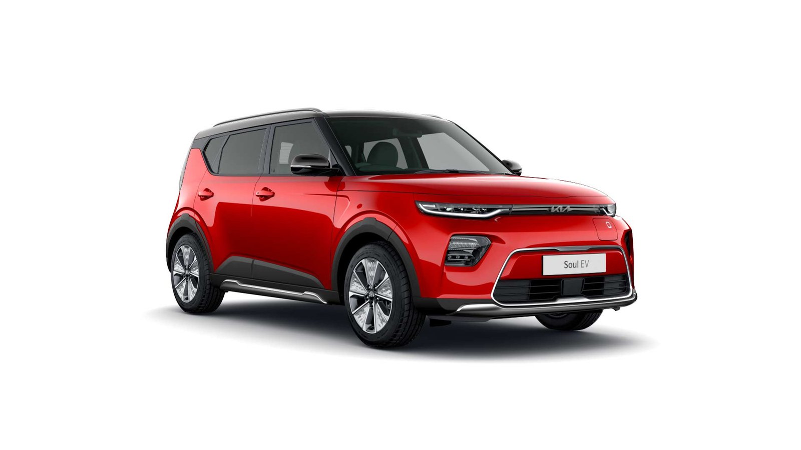 2022 Kia Soul EV Inferno Red with Black Roof