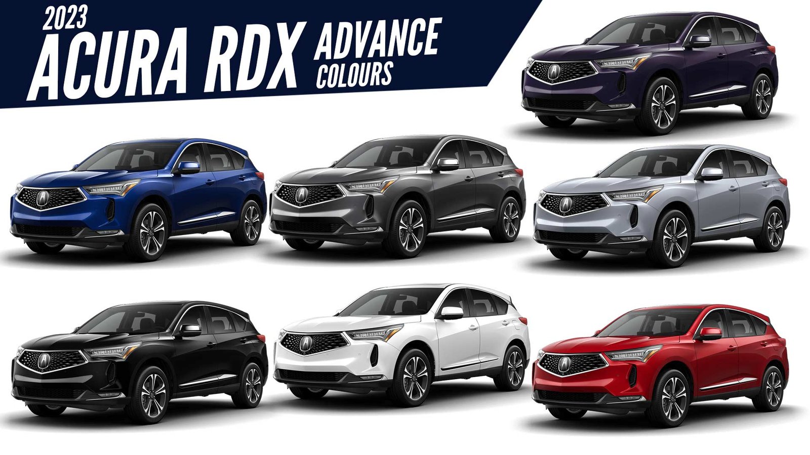 2023 Acura RDX Advance All Color Options Images AUTOBICS