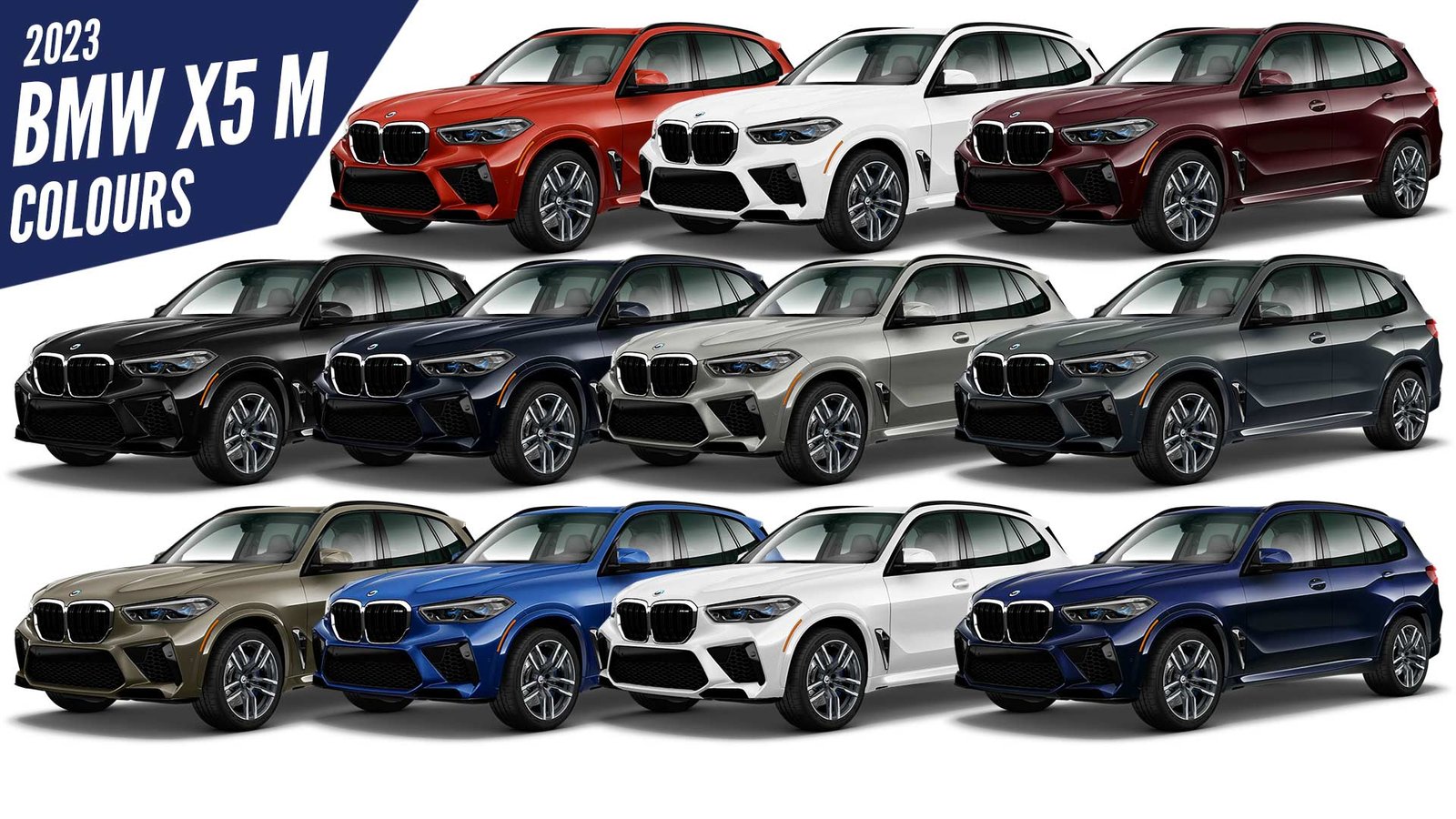 2023 BMW X5 M SUV All Color Options Images AUTOBICS