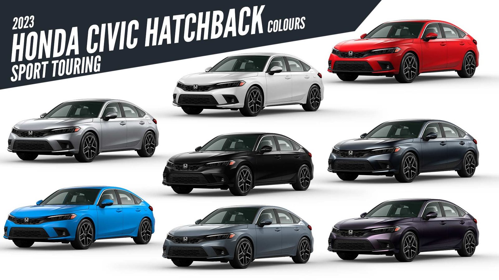 2023 Honda Civic Hatchback Sport Touring All Color Options Images