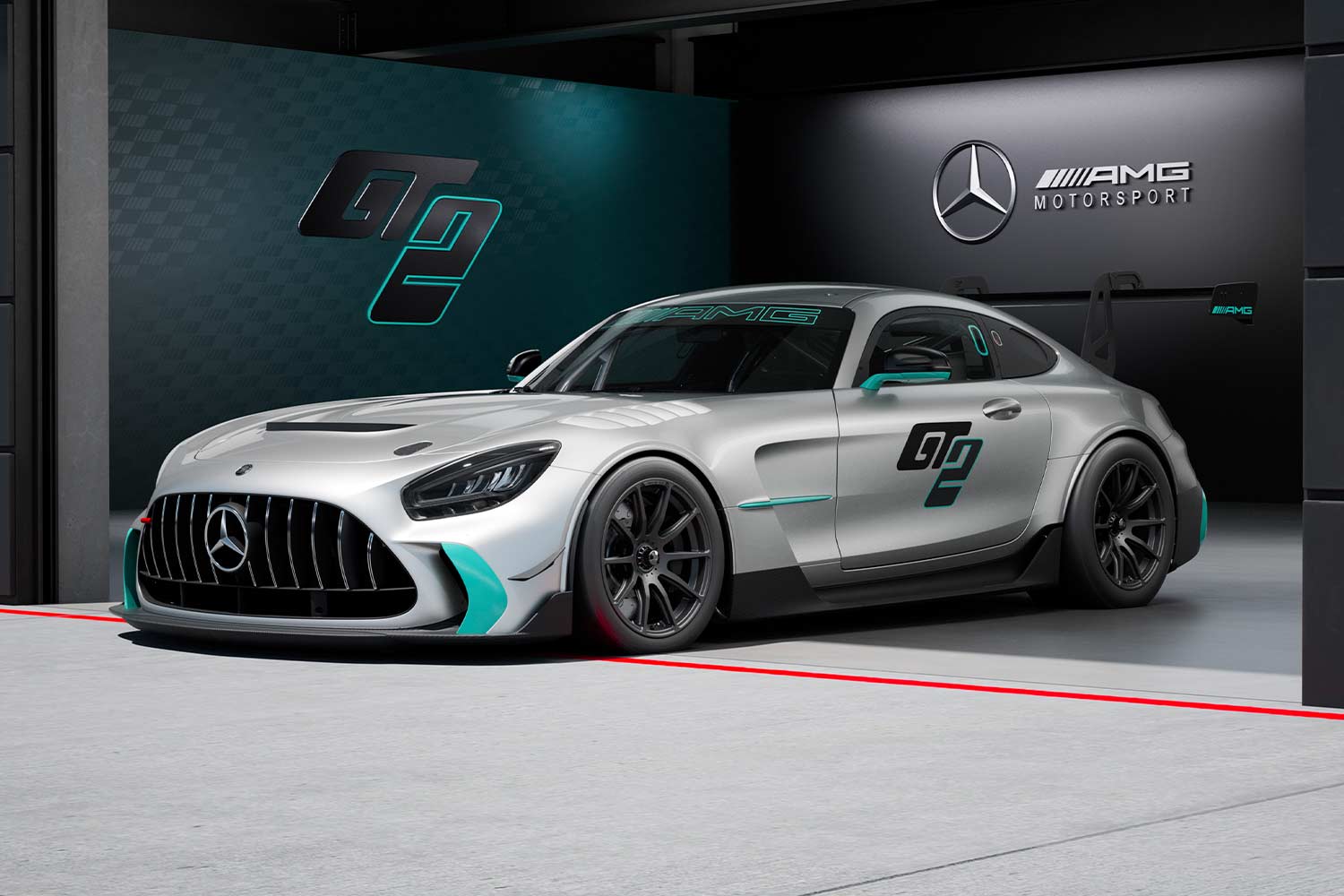 New Mercedes AMG GT2 Race Car Front Quarter View