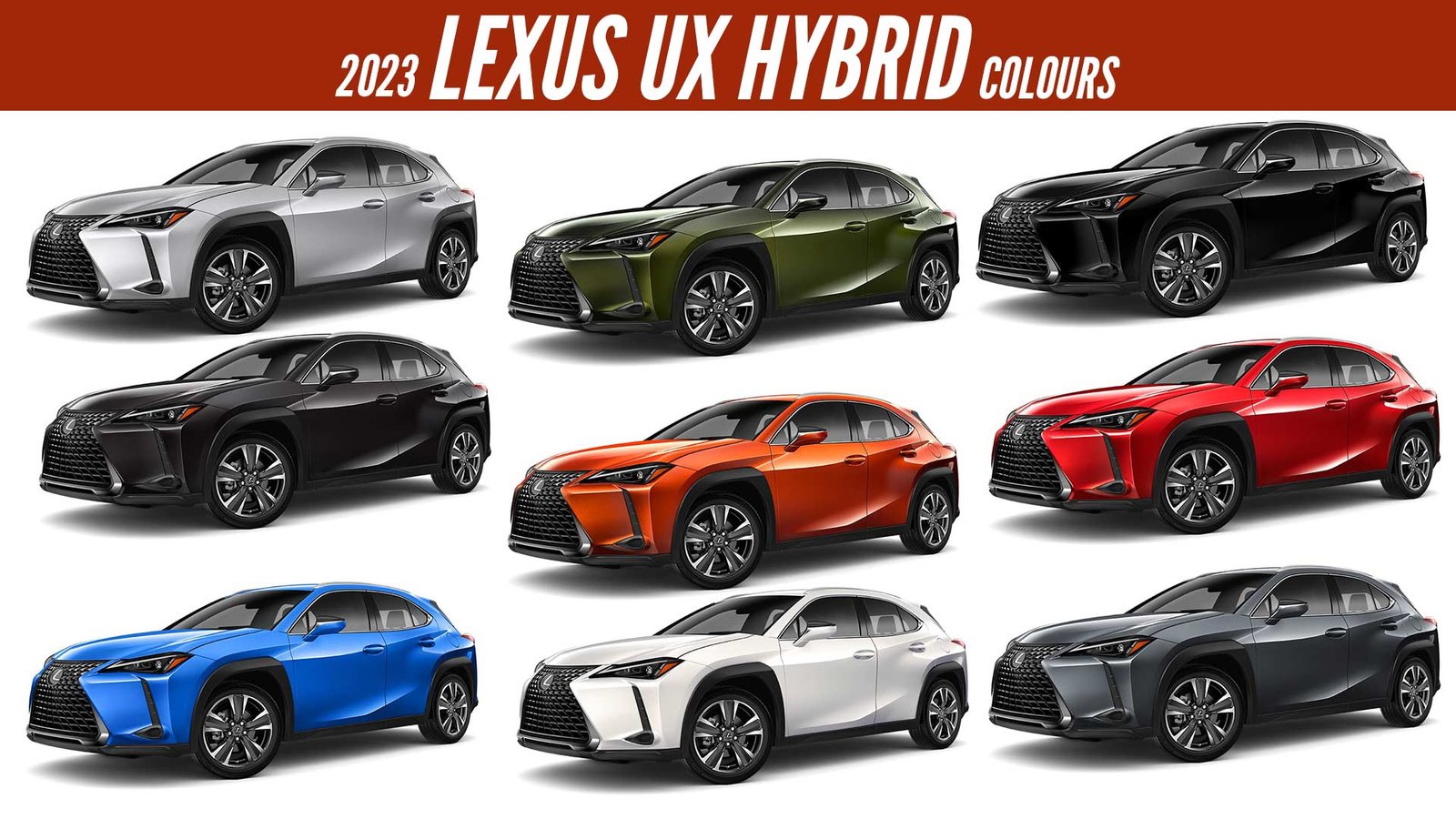 2023 Lexus UX Hybrid All Color Options Images AUTOBICS