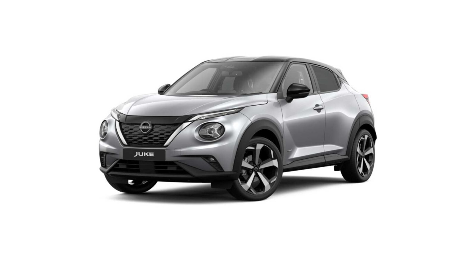 2023 Nissan Juke Tekna Hybrid Blade Silver with Pearl Black roof and
