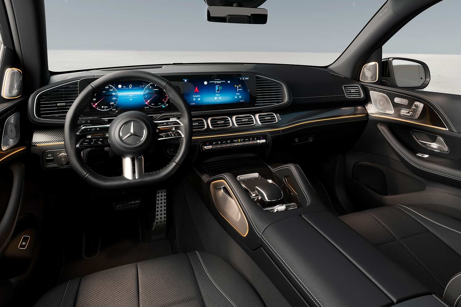 2024 Mercedes Benz GLS Black Interior AUTOBICS