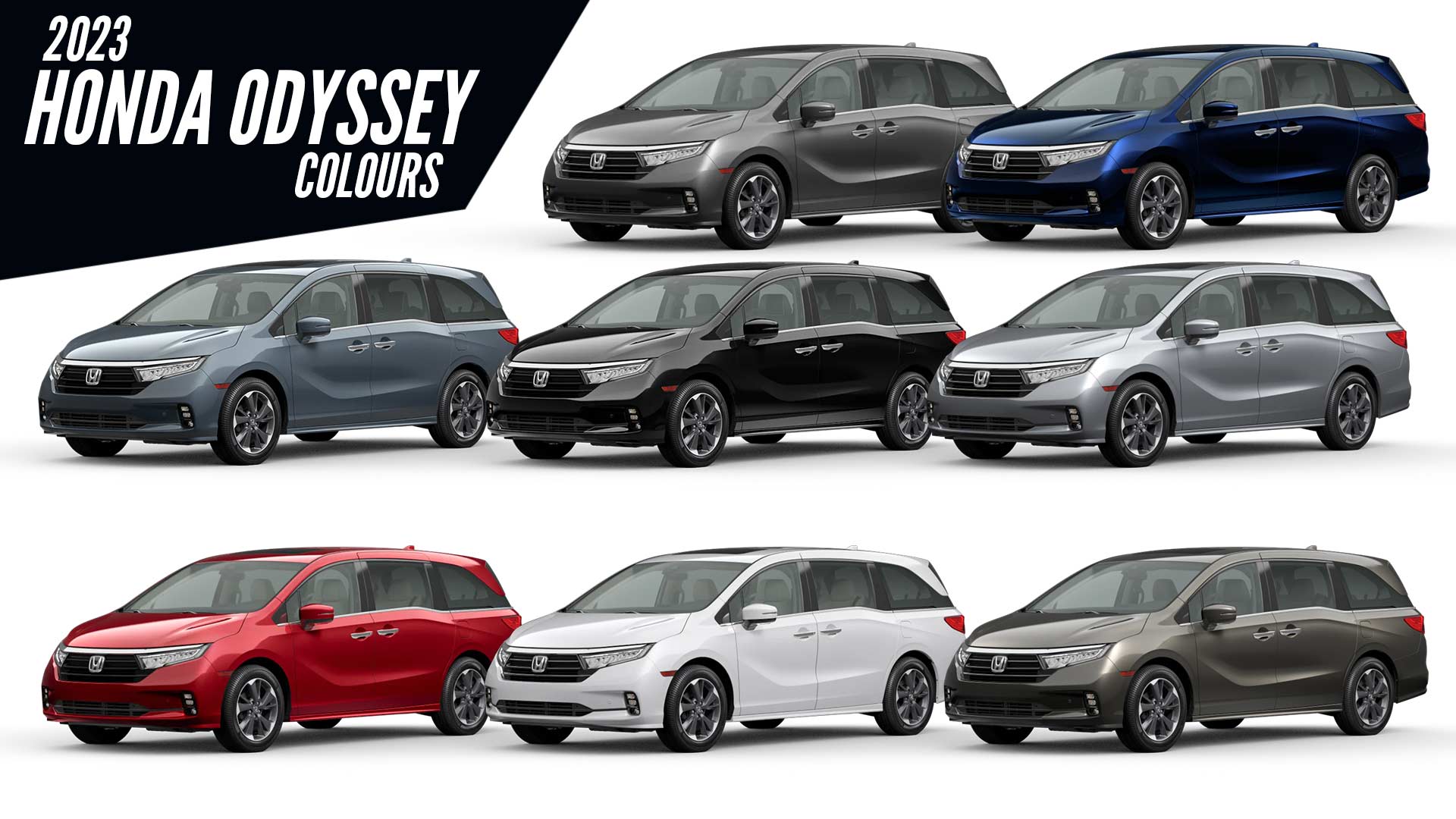 2023 Honda Odyssey MPV - All Color Options - Images | AUTOBICS