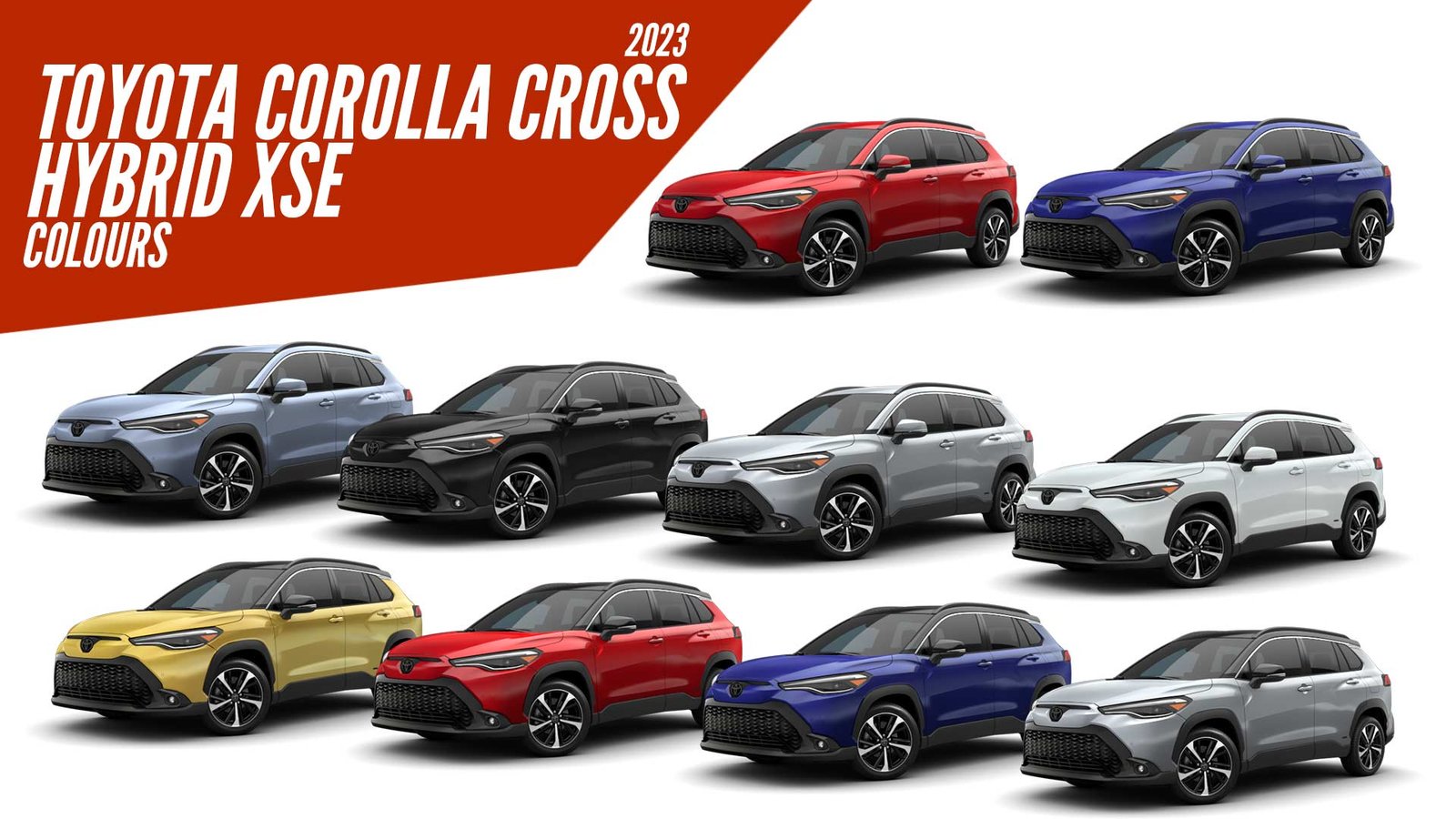 2023 Toyota Corolla Cross Hybrid XSE All Color Options Images
