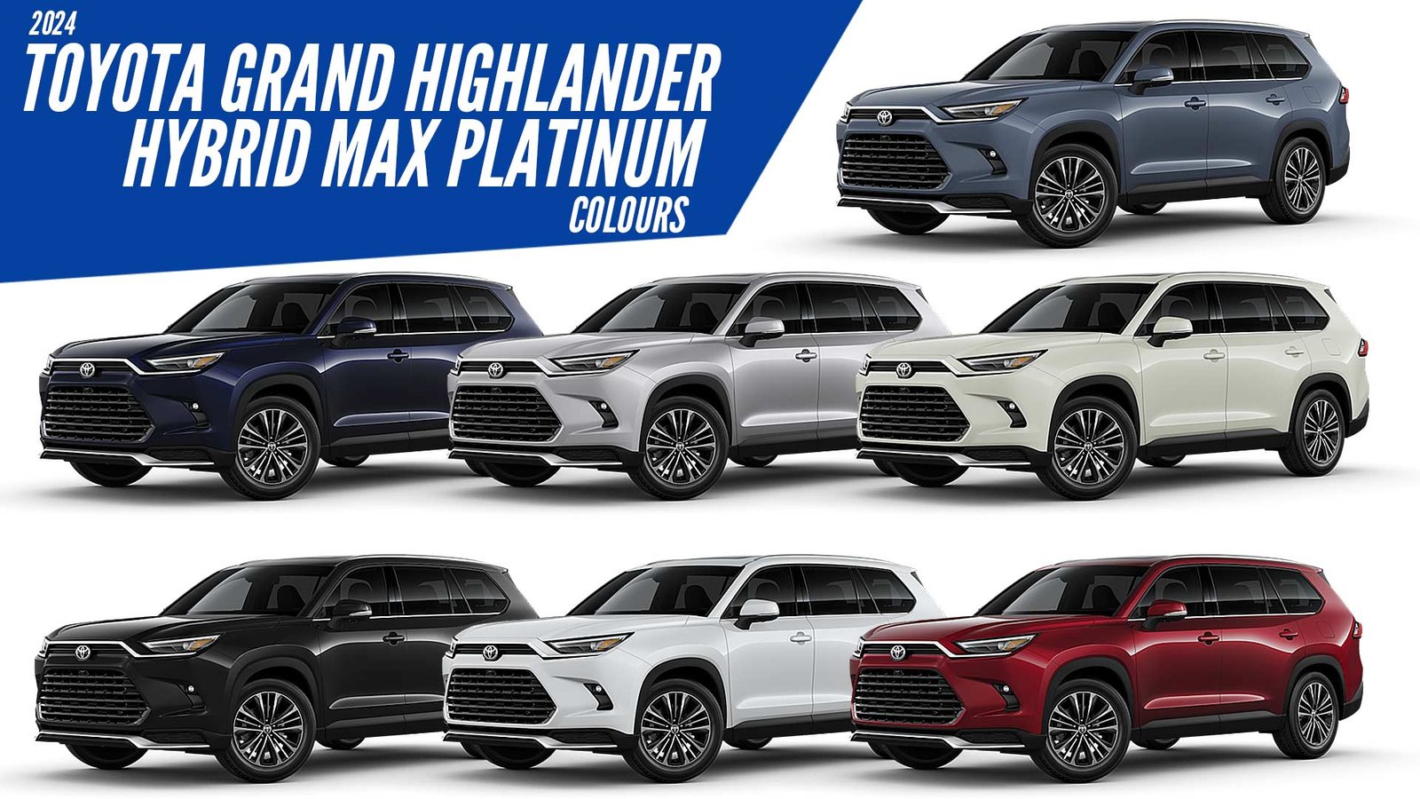 2024 Toyota Grand Highlander Hybrid Max Platinum All Color Options